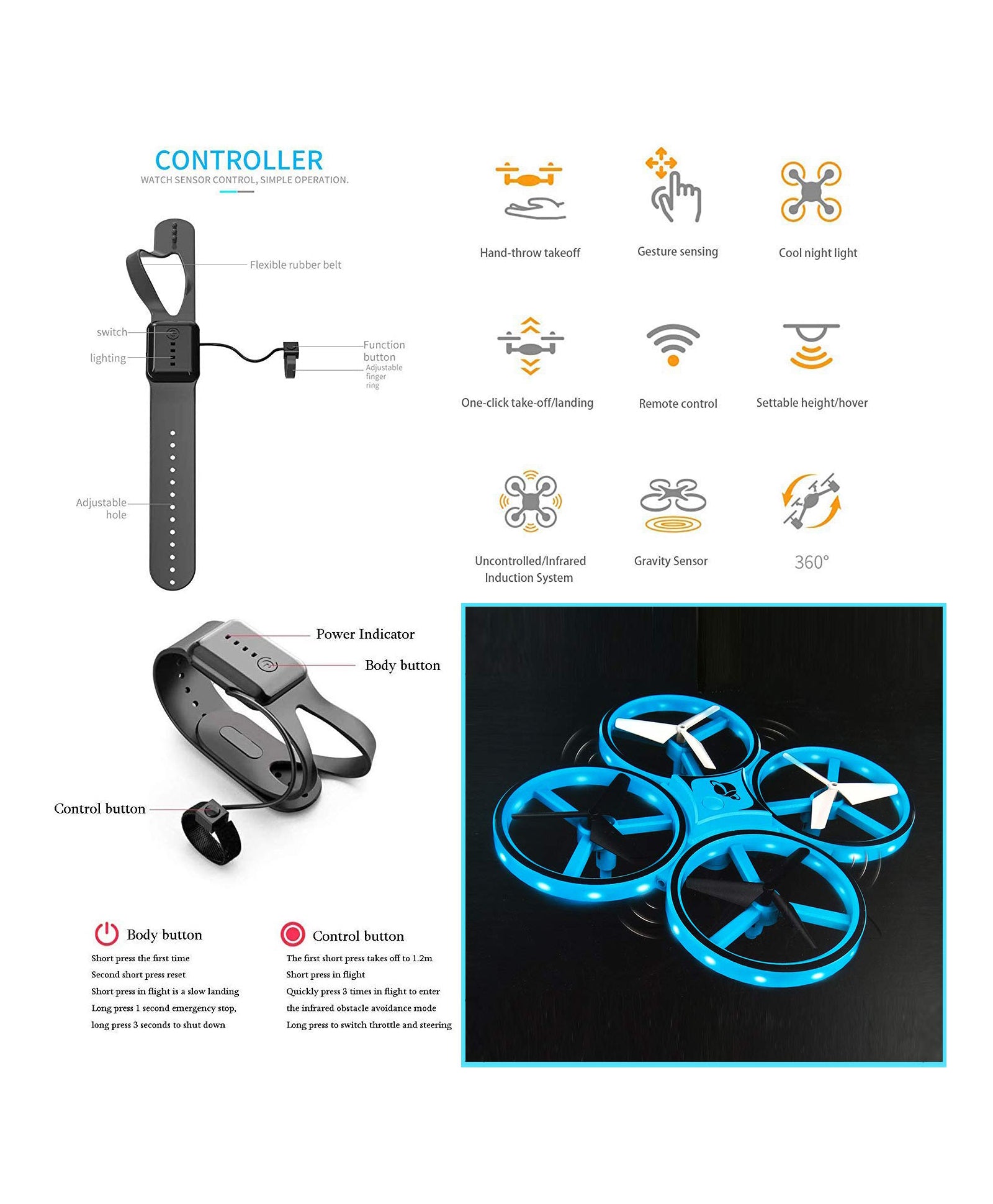 Toys Battery Operated RC Quadcopter - Colour May Vary - Image 2