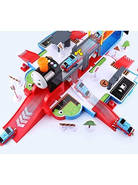 Exclusive Model Thomas Cartoon Toy Train Set with Flashing Headlight & Sound - Multicolor
