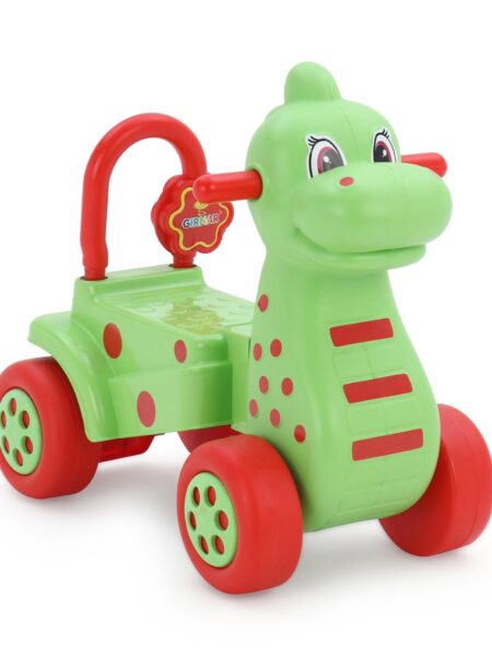 Girnar Dino Ride on with Grip Handles - Green