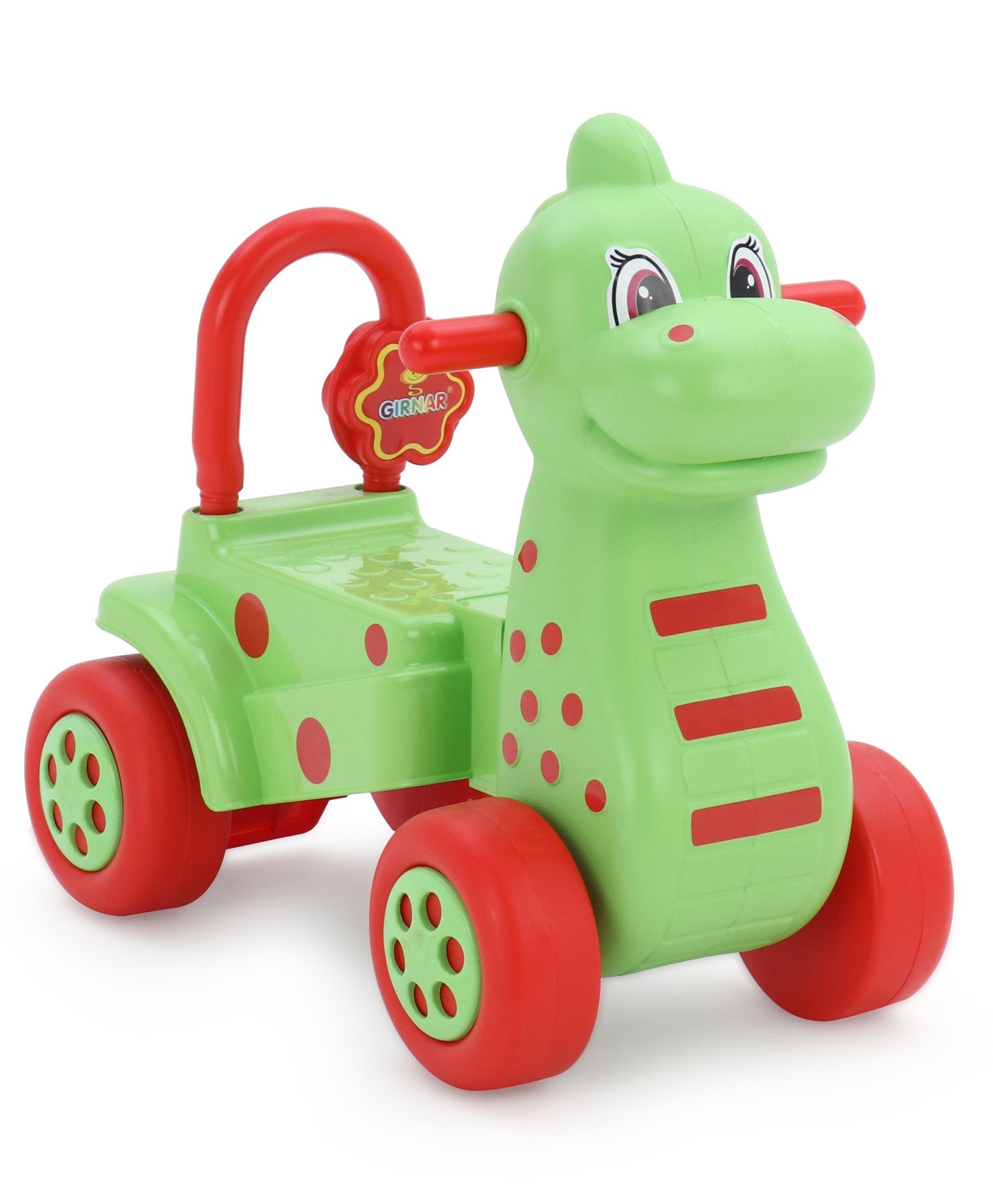 Girnar Dino Ride on with Grip Handles - Green