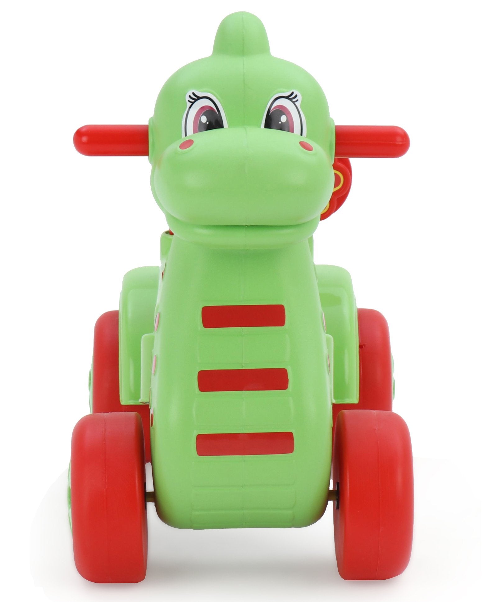 Girnar Dino Ride on with Grip Handles - Green - Image 2