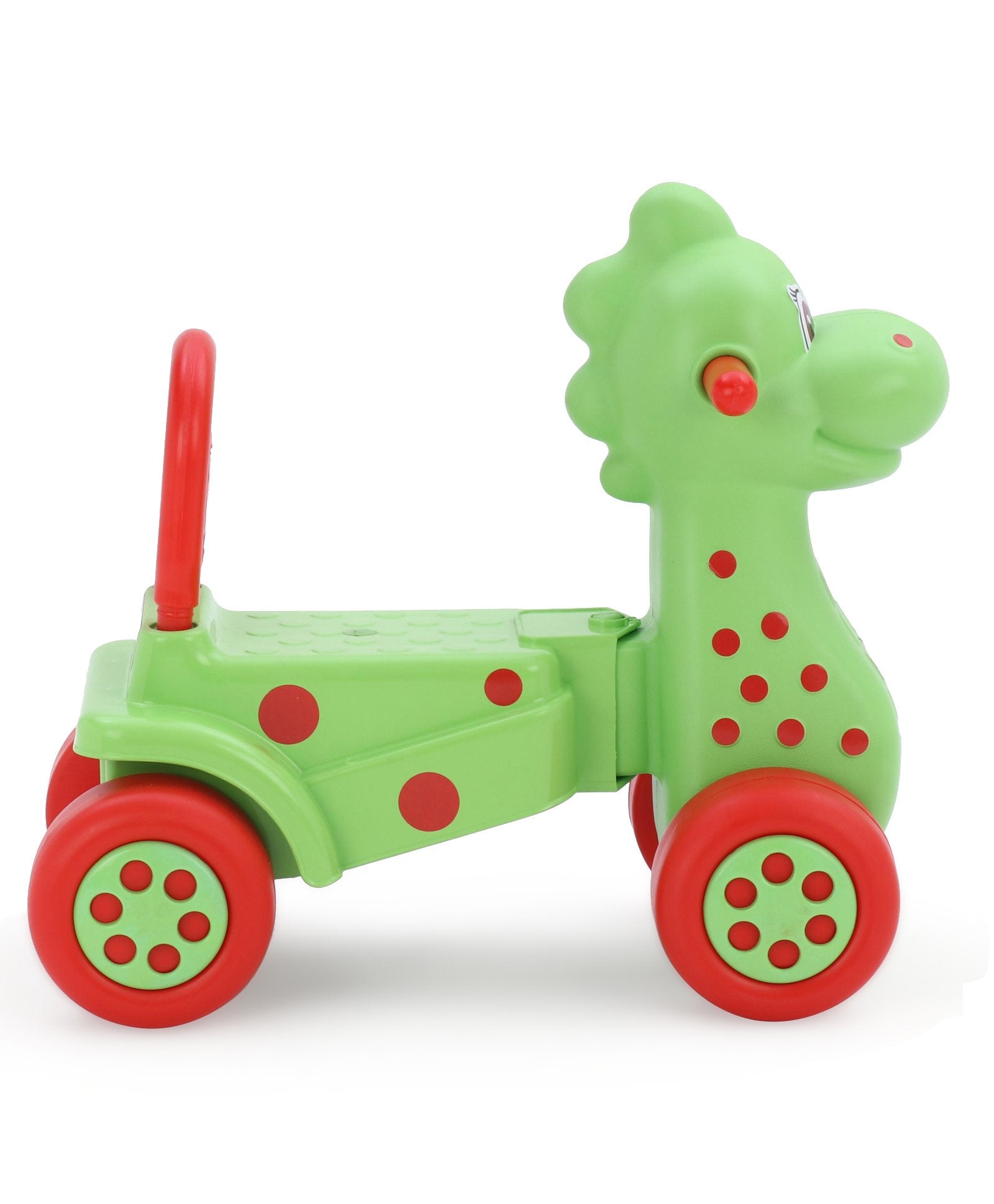 Girnar Dino Ride on with Grip Handles - Green - Image 3