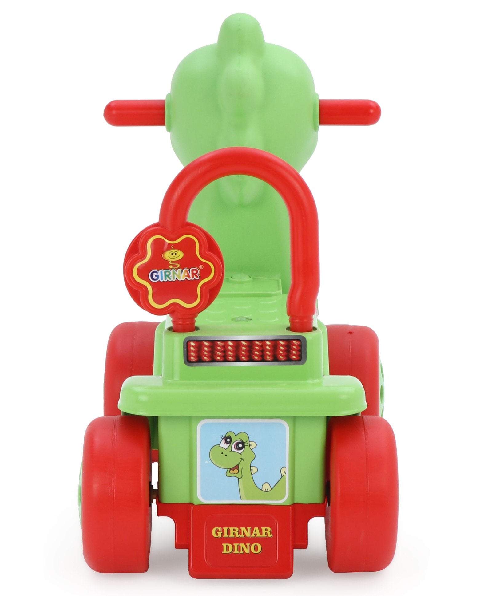 Girnar Dino Ride on with Grip Handles - Green - Image 4