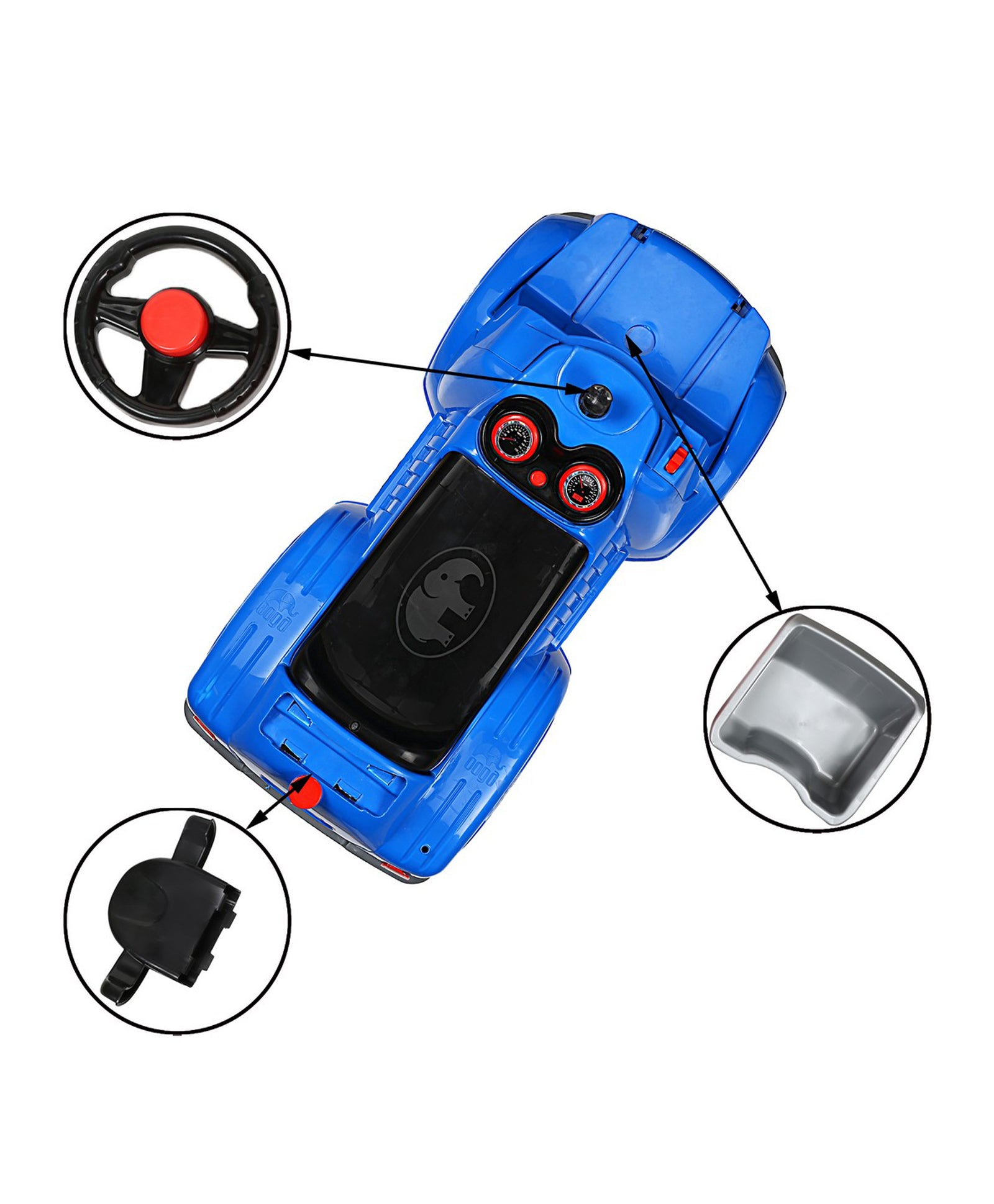 Creature Ooga Rider Manual Ride On Cars - Blue - Image 5