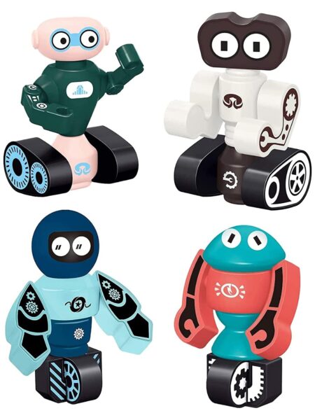 FunBlast 4 in 1 Magnetic DIY Robots STEM Educational Toys Pack of 4 - Multicolour