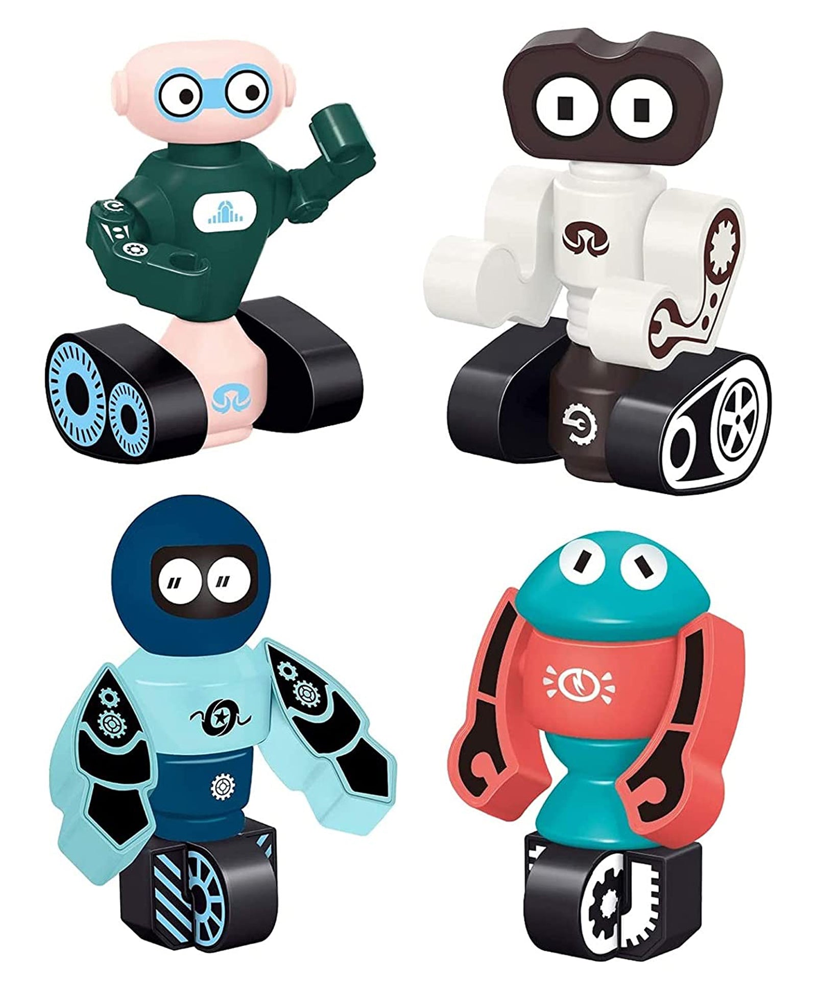 FunBlast 4 in 1 Magnetic DIY Robots STEM Educational Toys Pack of 4 - Multicolour