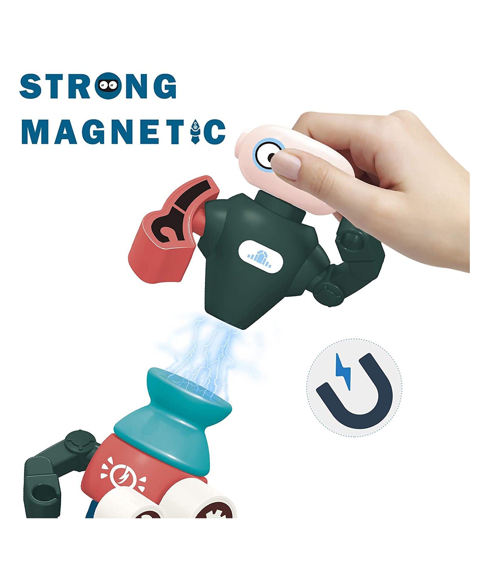 FunBlast 4 in 1 Magnetic DIY Robots STEM Educational Toys Pack of 4 - Multicolour - Image 5