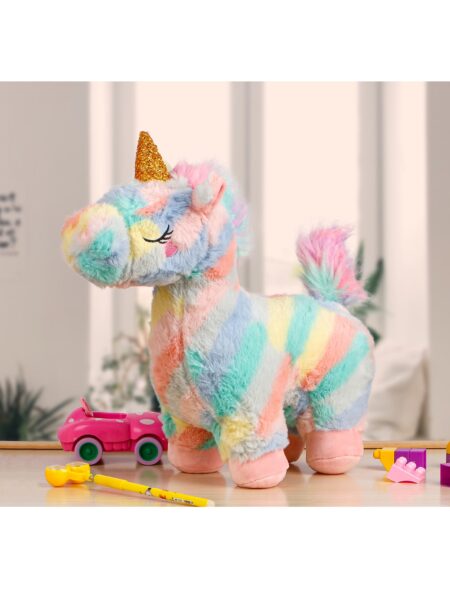 Stuffed Unicorn Plush Toy Multicolor - Height 35 cm
