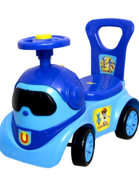 Manual Push Ride On Car With Storage Space - Blue