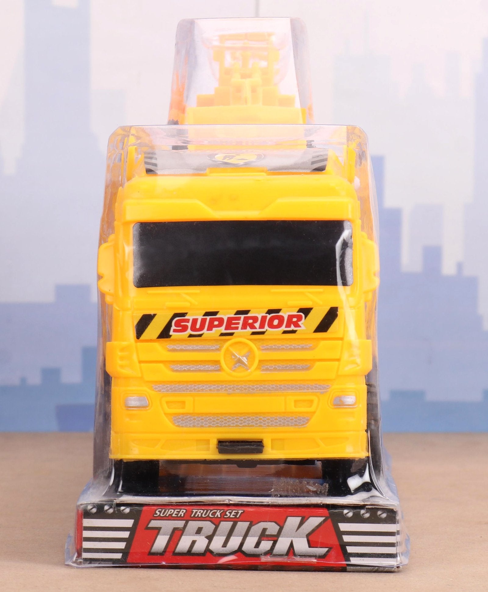 Step Non Battery Friction Truck Along With 4 Pull Back JCB - Yellow - Image 8