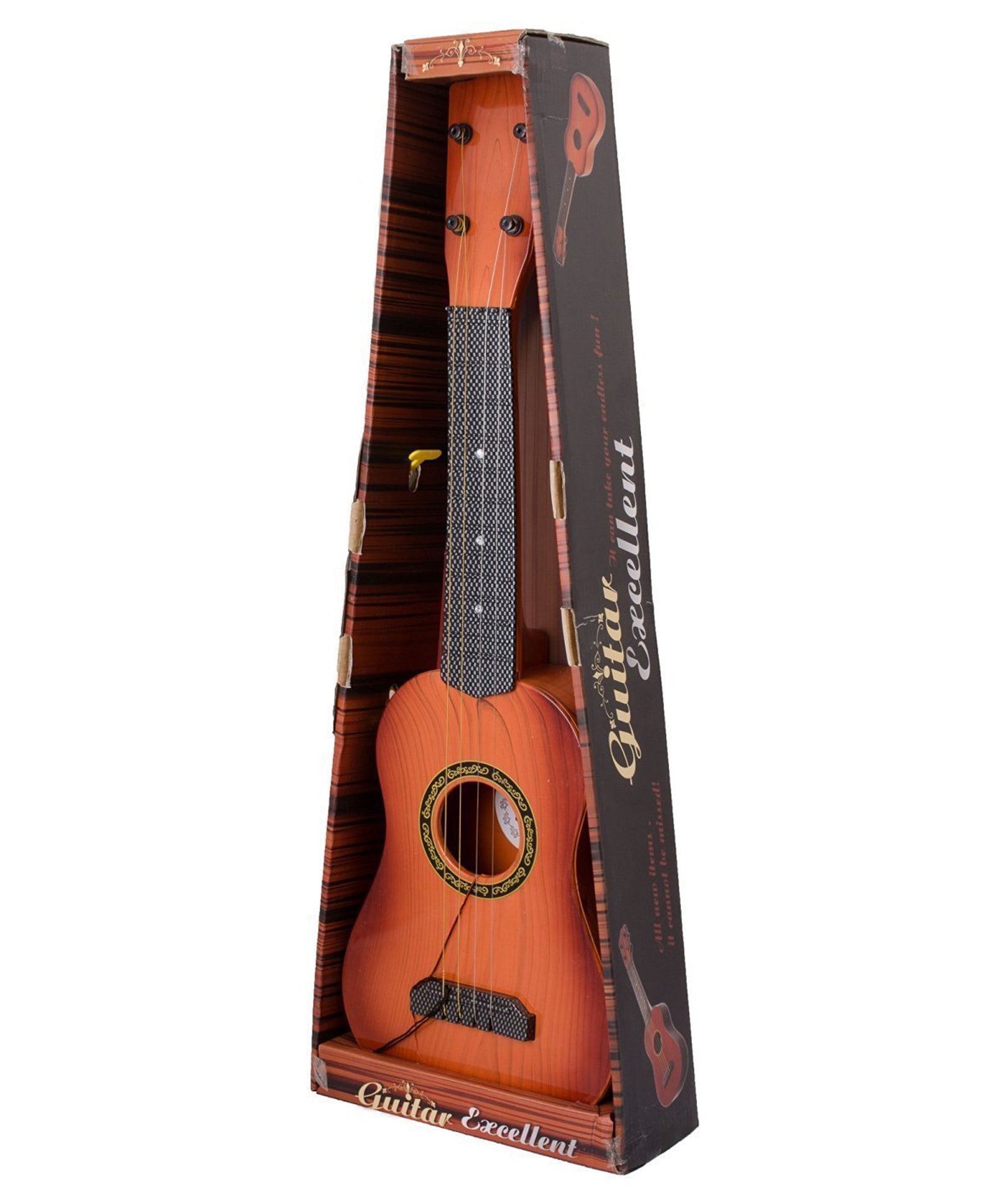 Modern Plastic 4 String Acoustic Guitar Toy - Brown - Image 5