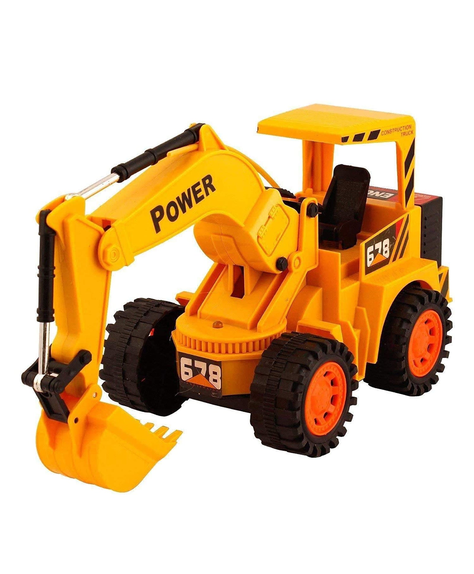 Wireless Remote Control Rechargeable JCB Truck Toy - Yellow