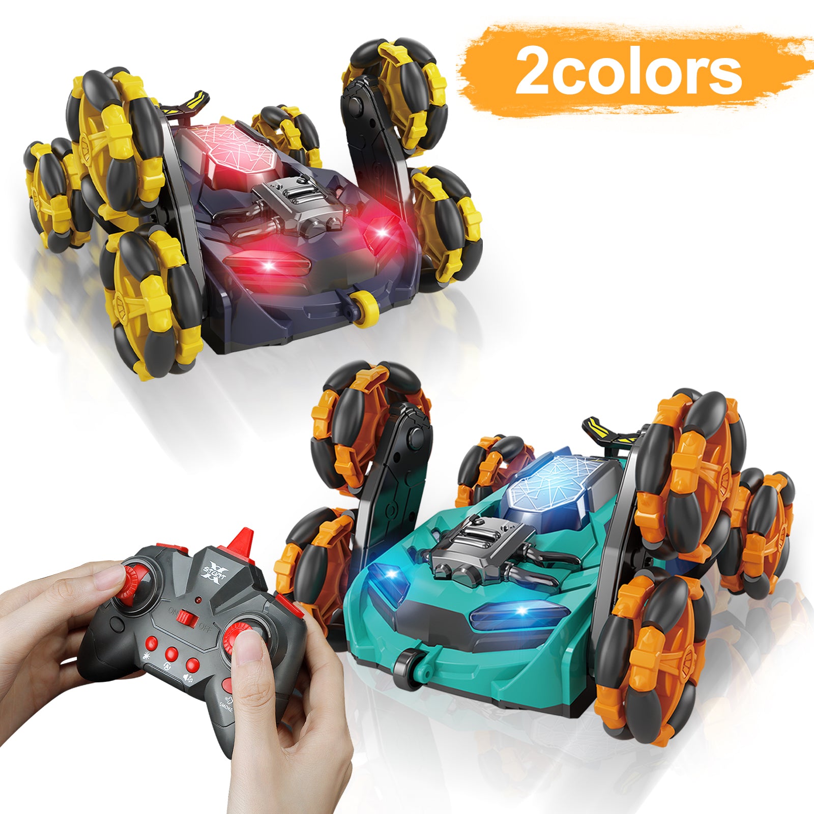 Hot Six Wheel RC Car Vehicle Toy Water Spray Cool Light 360 Degree Flip Drift RC Stunt Car Toy Kid Christmas Toys 2021 - Image 2