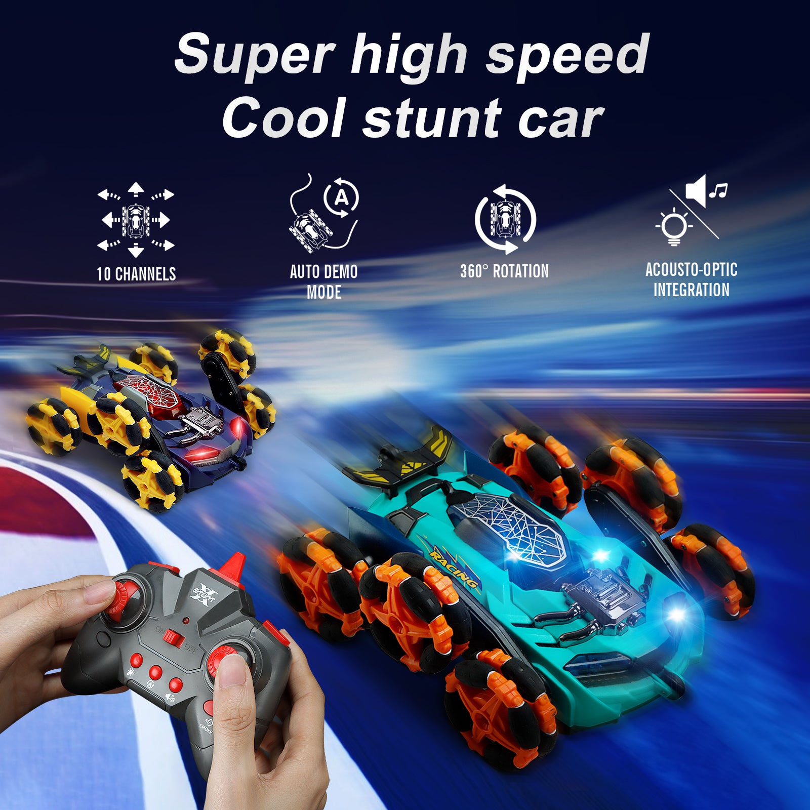 Hot Six Wheel RC Car Vehicle Toy Water Spray Cool Light 360 Degree Flip Drift RC Stunt Car Toy Kid Christmas Toys 2021 - Image 4