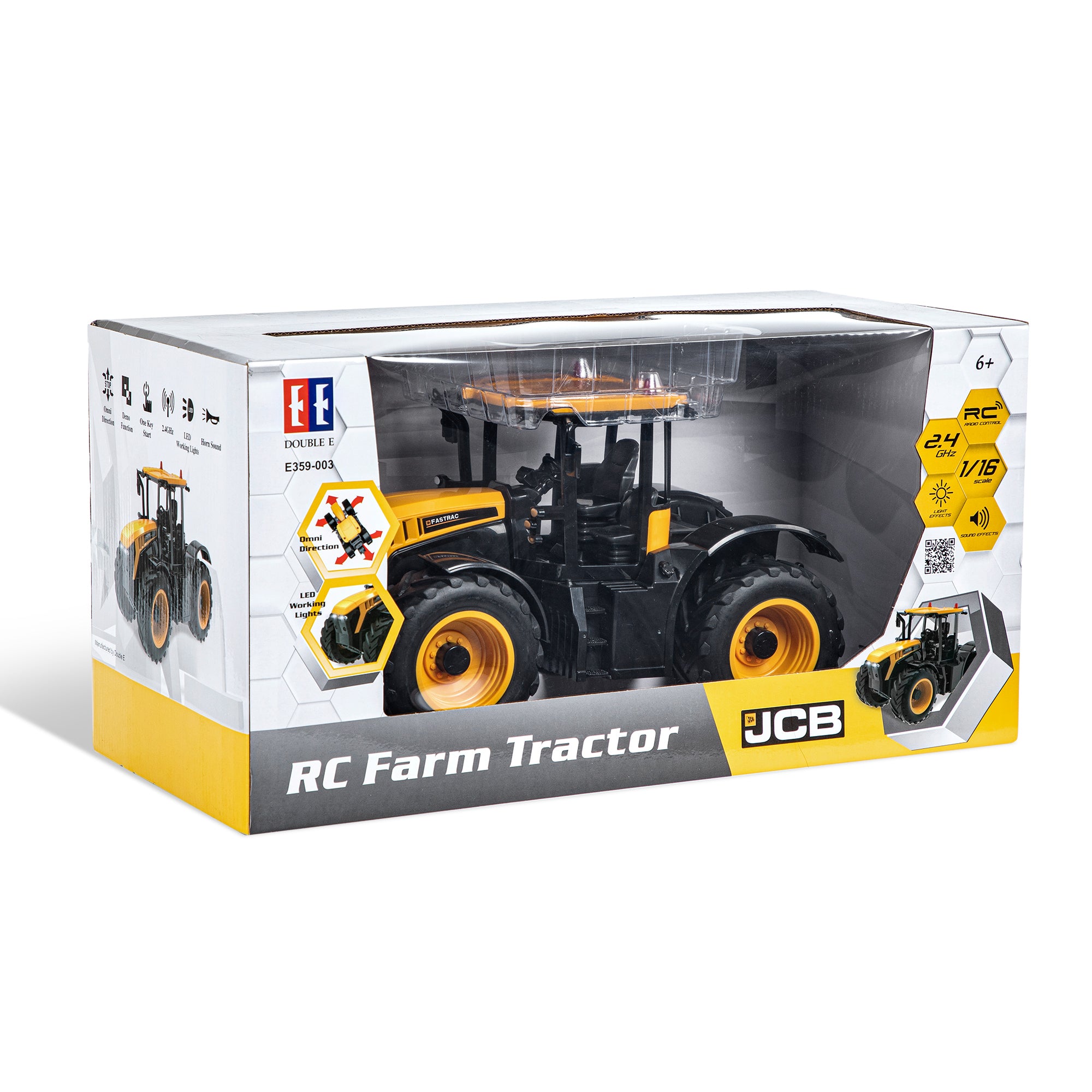 JCB Licensed 1/16 Remote Control Farm Tractor Radio Control Construction Vehicles Car Remote Control Truck Toy - Image 3