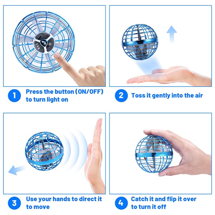 boomerang fli mini flying ball toys drone orb hand control flying toy boomerang ball - Image 7
