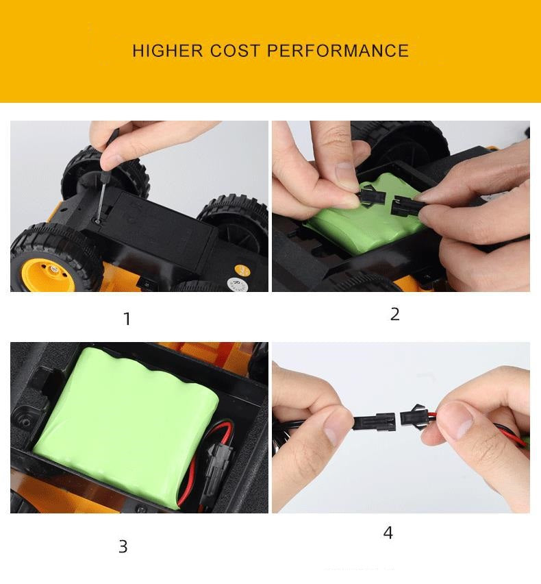 Gesture Remote Control Crawler Alloy Excavator 1:45 Rc Construction Toy Trucks Excavator With LED Colorful Light - Image 6